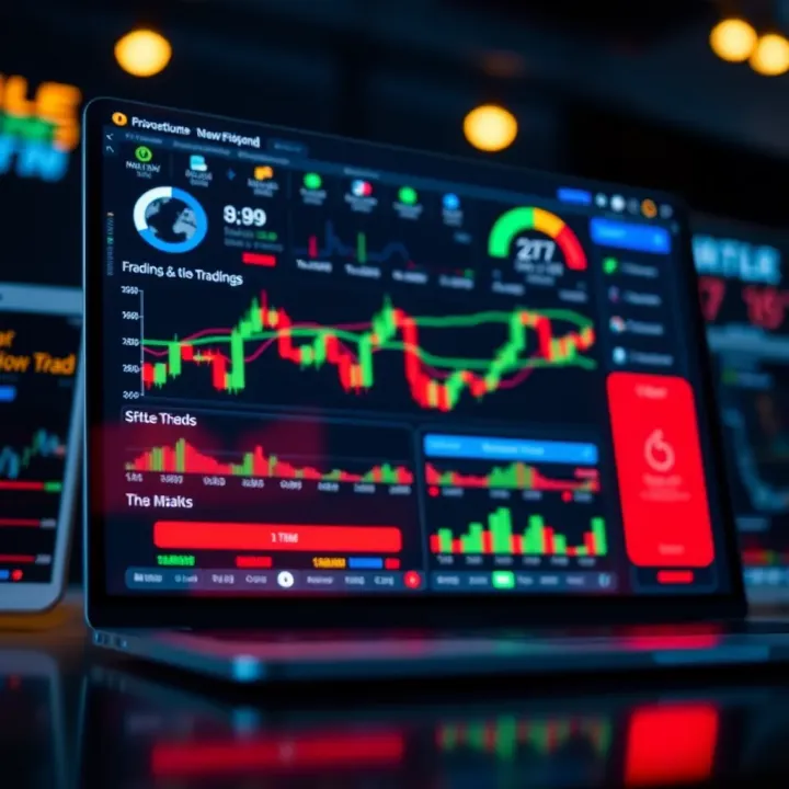 User interface of an intuitive trading platform showing charts and analytics