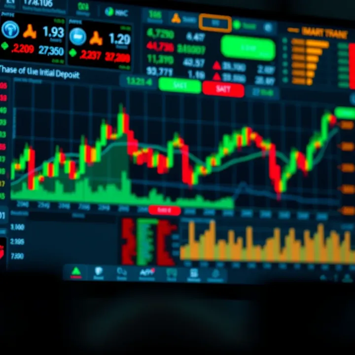Binary options trading dashboard showing market trends and investment opportunities