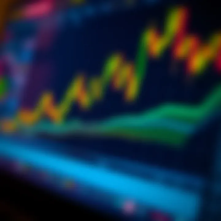 Graph showing the concept of binary options trading without initial deposit