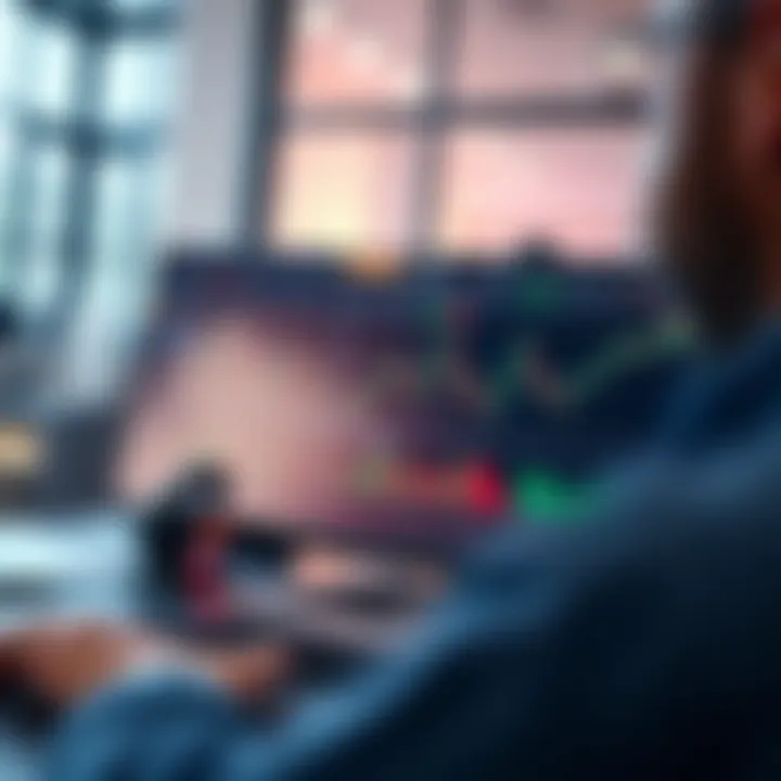 Trading platform interface showing charts and analysis tools