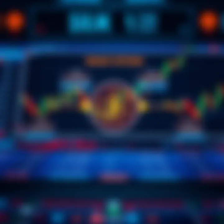 Diagram illustrating the concept and mechanics of binary options trading on a digital financial platform