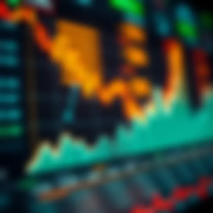 Graph showing financial data and upward trends representing investment growth through copy trading