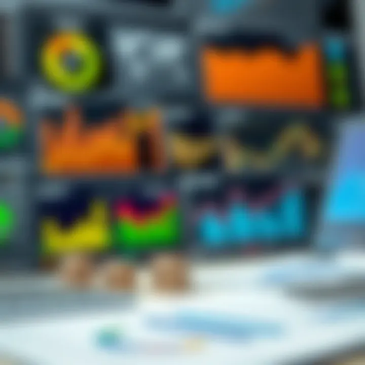 Financial Evaluation Tools and Strategic Dashboard Dashboard with charts and tools used in company financial evaluation and investment decisions