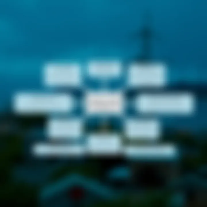 Diagram illustrating key phases and components of disaster risk management including prevention, mitigation, and response strategies