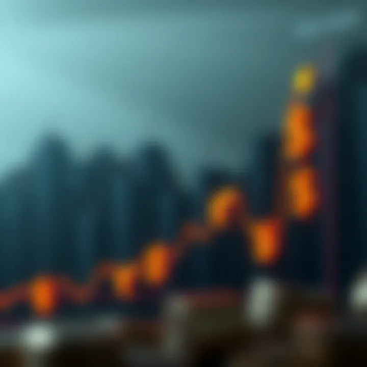 Graph showing upward trend with currency symbols indicating profitable binary options trading strategies