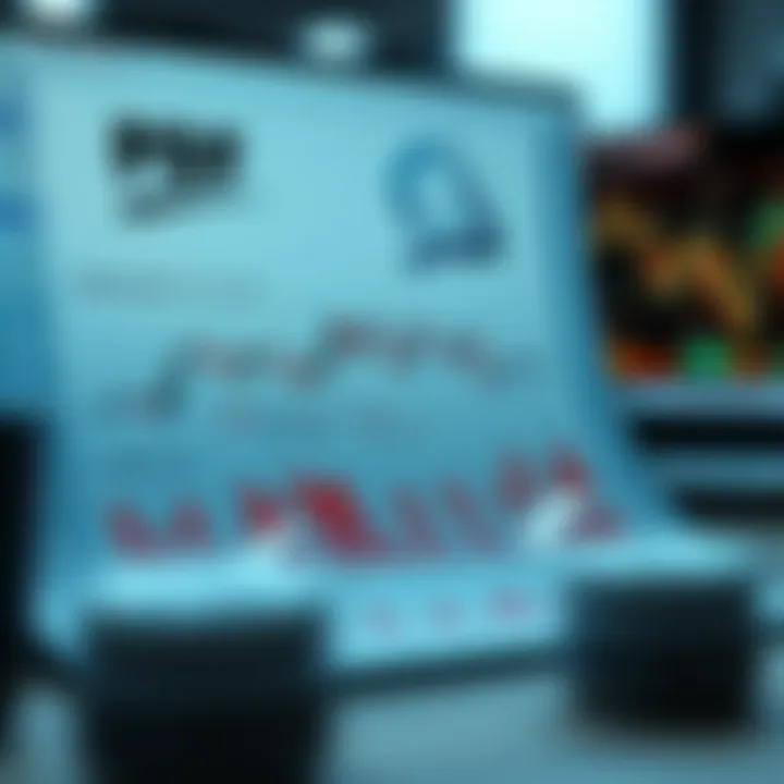 Illustration of a PDF document displaying financial charts and annotations for investor education