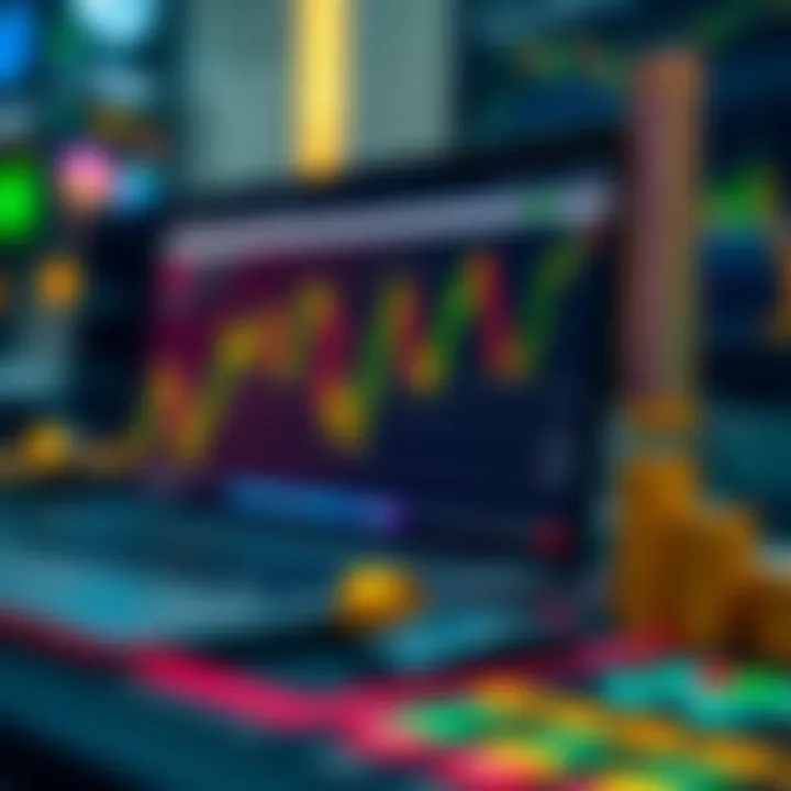 Illustration showing key elements and types of binary options trading in Colombia