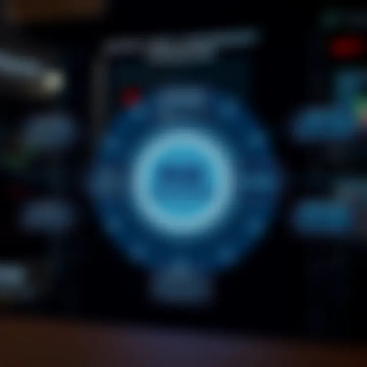 Visualization of risk management framework showing interconnected elements of risk identification, analysis, and control