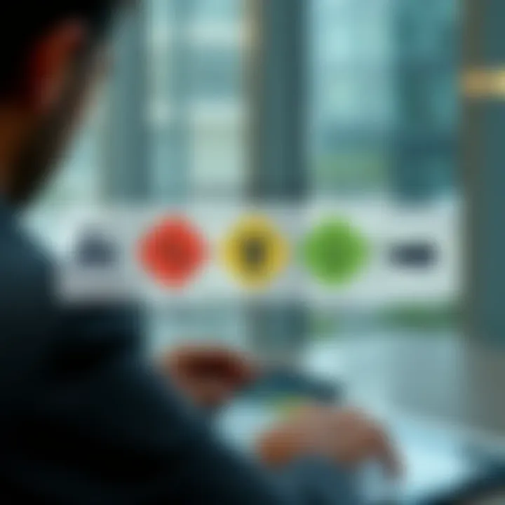 Graphic illustrating the components of a risk management system including identification, evaluation, and mitigation steps