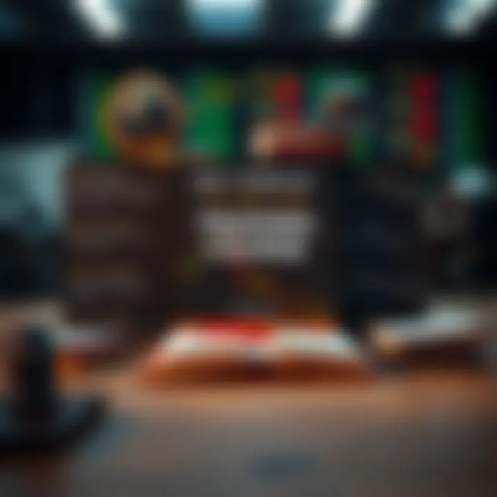 Key Topics and Study Materials for Trading Course Conceptual graphic showing key trading topics and study materials organized around a central guidebook