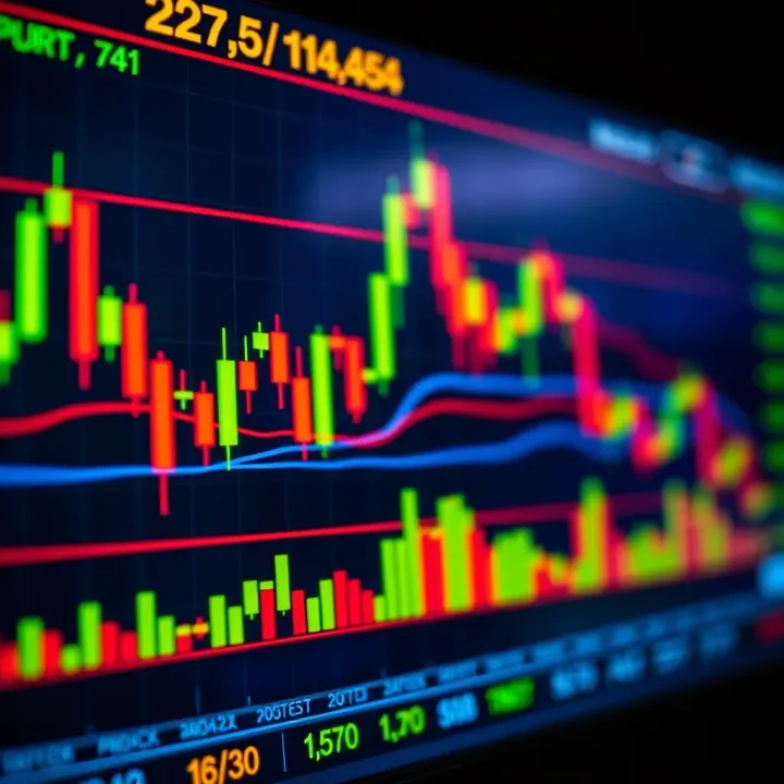 Chart showing various candlestick patterns used in technical market analysis