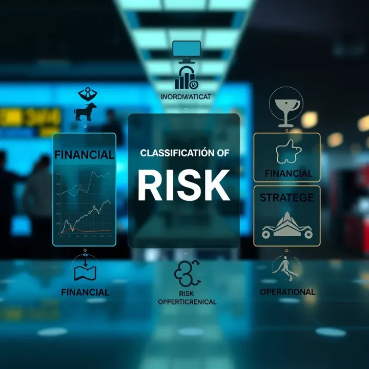 Classification of Risk Types Visual representation of different categories of risks such as financial, operational, and strategic