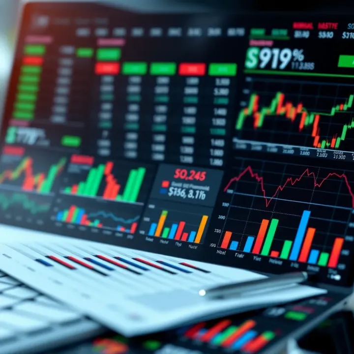 Illustration of investment analysis including cost comparison and financial graphs for the Colombian market