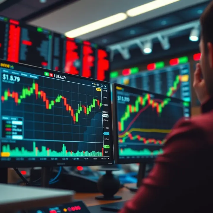 Detailed graphical representation of binary options brokers features and trading interface
