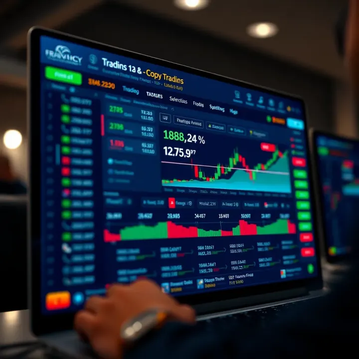 Screenshot of a trading platform highlighting the selection of experienced traders to follow