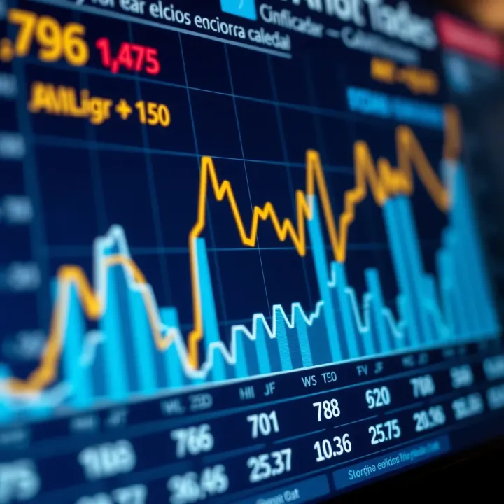 Graph showing currency exchange trends influenced by economic indicators from the calendar