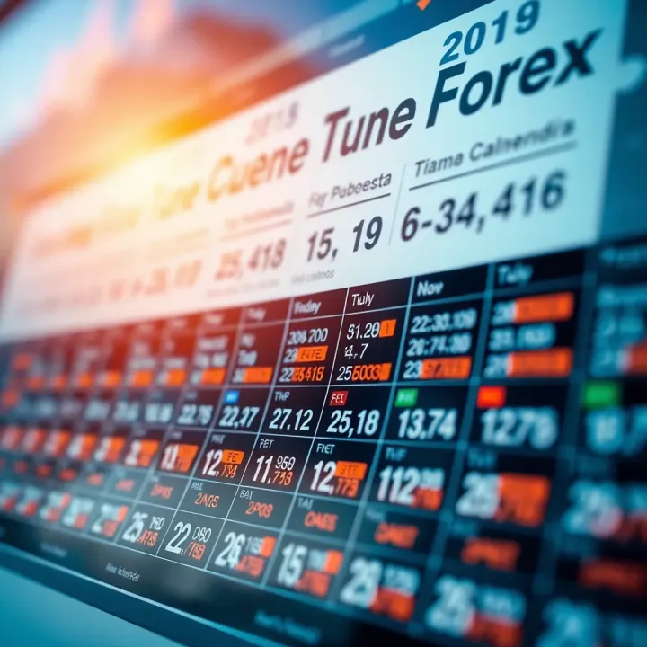 Calendar displaying key economic events impacting Forex market movements