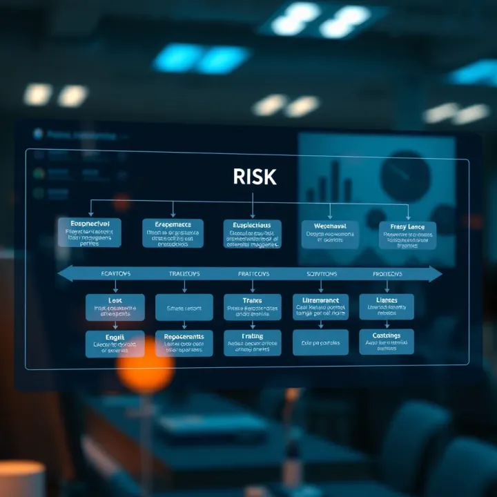 Flowchart illustrating key features and workflow of an effective risk management portal