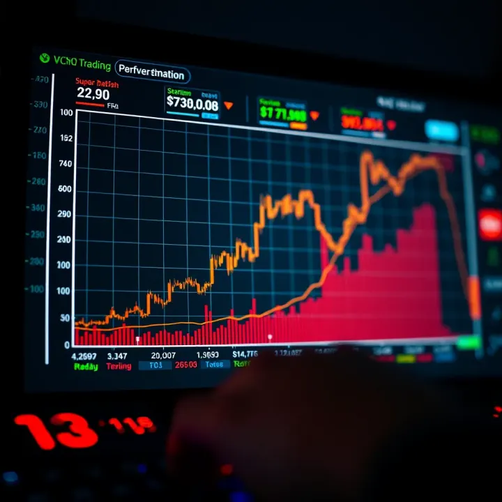 Graph showing growth of financial assets linked to automated trading strategies