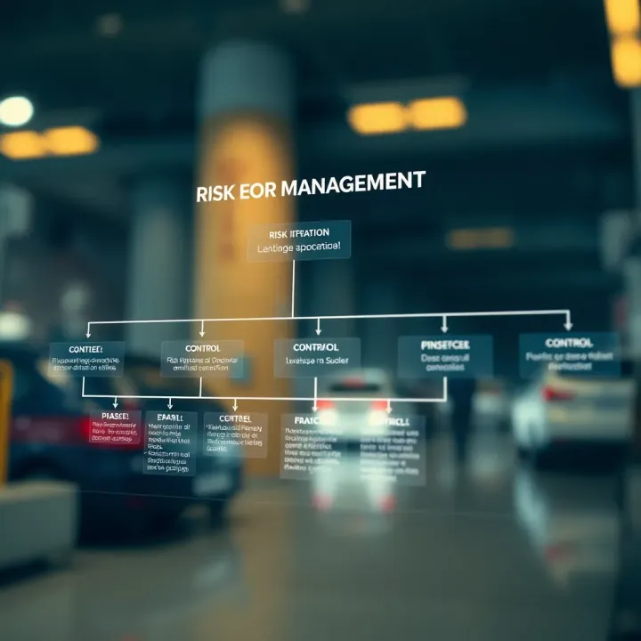 Flowchart illustrating risk management phases from identification to control