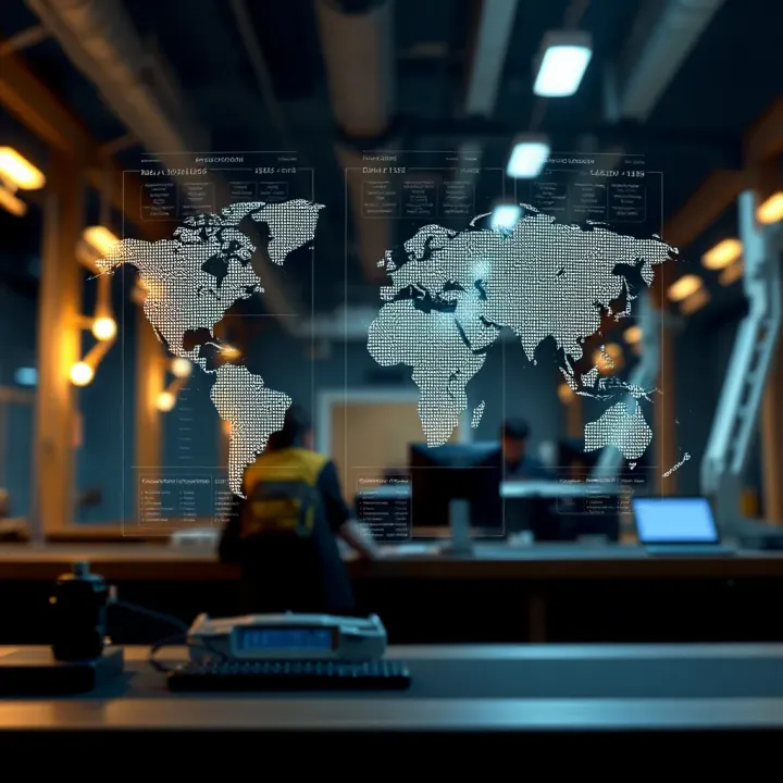 Visual representation of risk management applications across various industry sectors highlighting challenges and technology use
