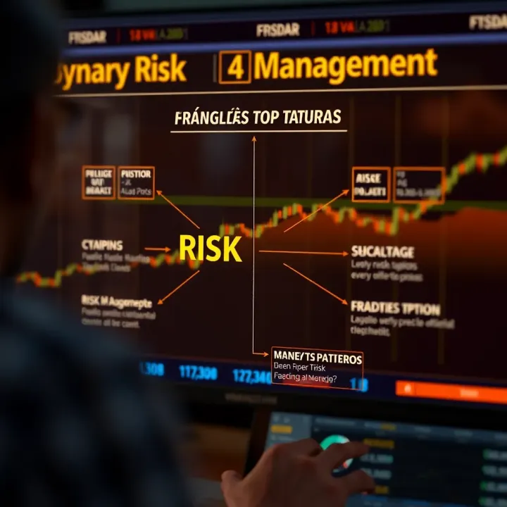 Diagram illustrating risk management principles and potential outcomes in binary options trading