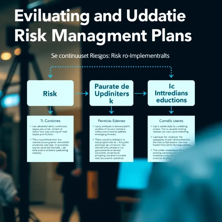 Flowchart demonstrating the evaluation and continuous updating of a risk management plan to address emerging threats