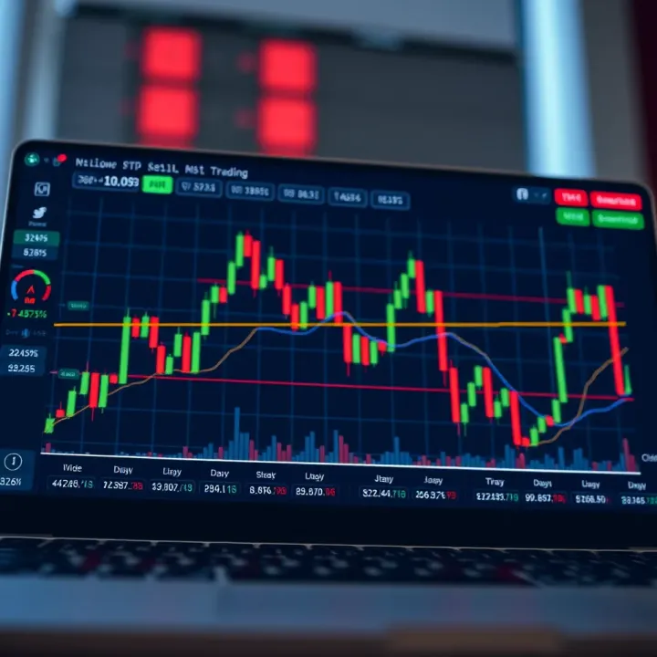 Graph illustrating simulated trading results highlighting improved decision-making and risk management skills