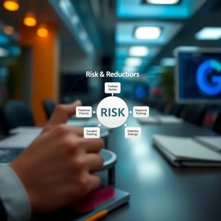 Diagram illustrating tools and strategies for effective risk reduction in businesses