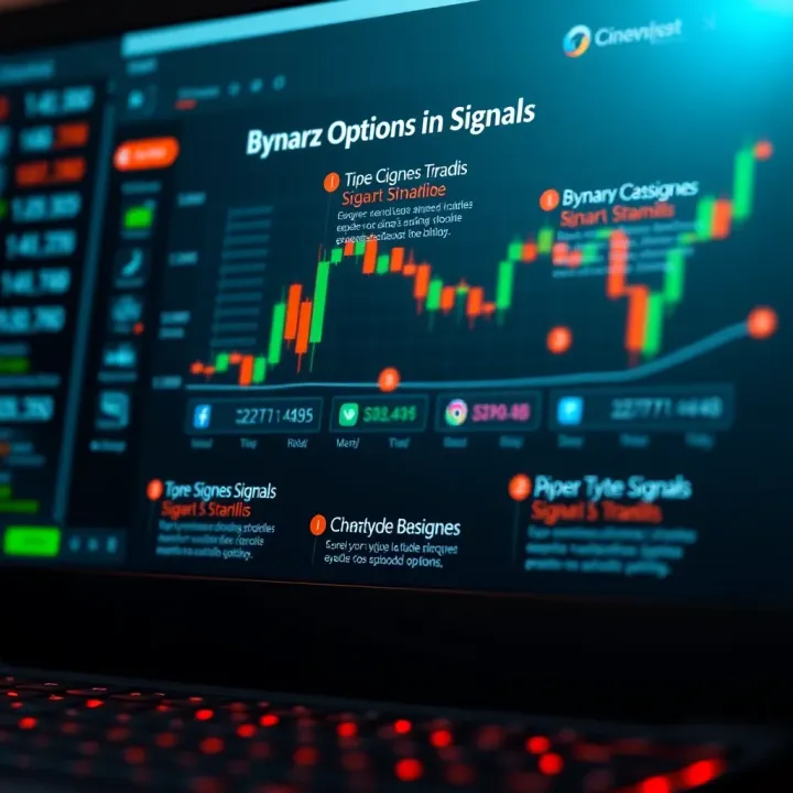 Diagram illustrating different types of binary options trading signals and their effects