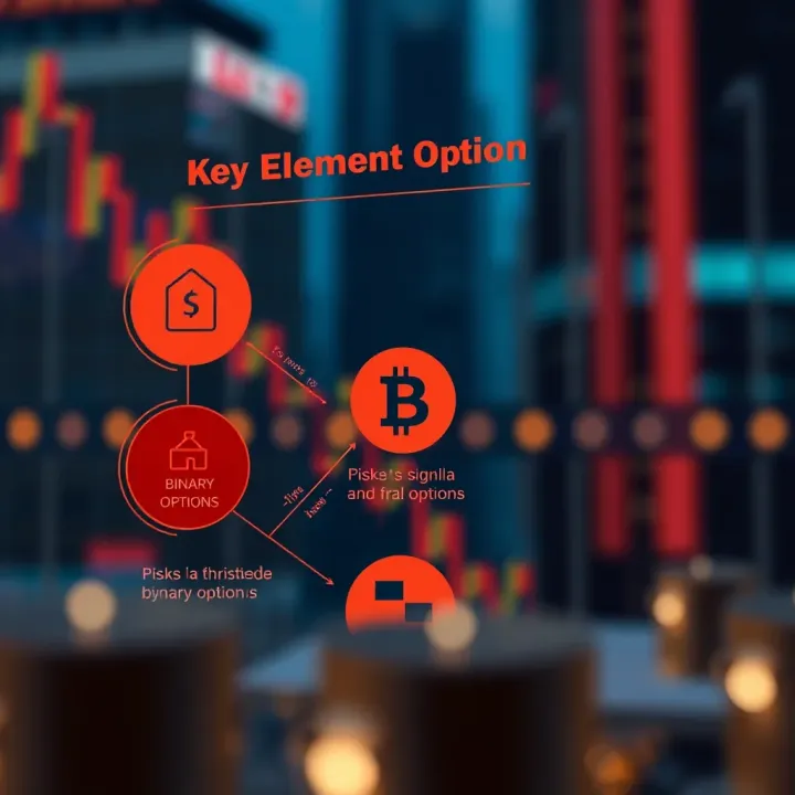Diagram illustrating key elements and risks of prohibited binary options in financial markets