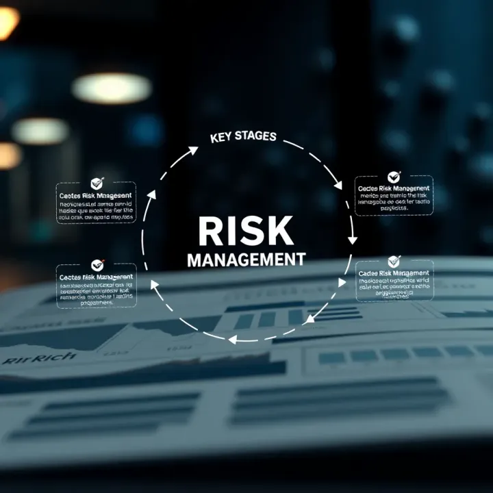 Diagram illustrating the key stages of risk management from identification to mitigation